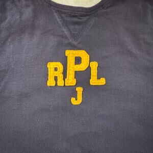 Vintage Ralph Lauren Jeans Initial Pullover Revesible Sides Gray Large RARE